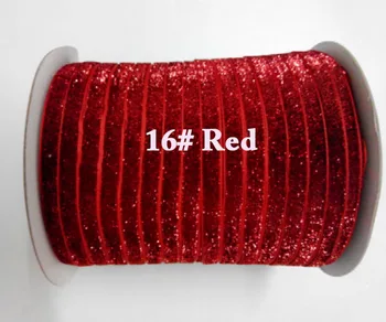 Sclipici roșu de Catifea Panglică Metalică+DIY Bijuterii Bowknot Petrecere de Nunta Cusut/Chingi de Decorare Ambalare Cadou Panglică se Amestecă Cablu