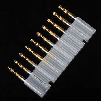 Set de 10buc Nitrură de Titan Acoperite cu PCB Bord Gravura CNC burghie Router 2.1-3.0 mm