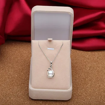 Sinya real pearl colier pandantiv argint 925 farmec pentru femei Garantie mână-lustruit bijuterii fine cu 18inch caseta lanț