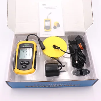 Sonar portabil de Alarmă Echo Sounder 0.7-100M Cablu Traductor Senzor de Pește Finder Cu Gheață Momeală de Pescuit Carlige de Pescuit și Rola Sac