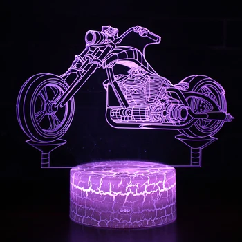 Spiritul de Răzbunare temă de Motociclete 3D Lampa LED lumina de noapte în 7 Culori Schimba starea de Spirit Touch Lampa cadou de Crăciun Dropshippping