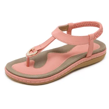 TIMETANG pantofi de vara pentru femei bohemia plaja flip flops moale sandale plate femeie casual confortabil, plus dimensiune wedge sandale C065