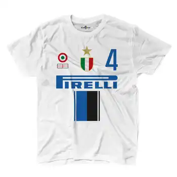 Tricou Vintage Tricouri De Fotbal Inter Milano 4 Zanetti Sezonul 09-10 Campionat De 2 S Alb