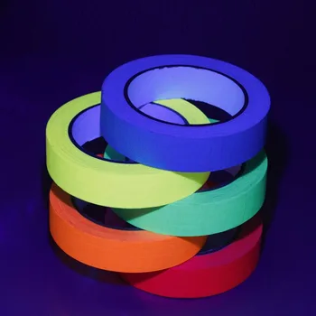 UV lumină Neagră Reactive Fluorescente Pânză Bandă Strălucire în Întuneric Neon Gaffer Tape 0.6 x 16ft Decorative Bandă de Hârtie pentru Petrecere