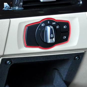 Viteza de Aliaj pentru BMW E90 Autocolant BMW E90 Ornamente de Interior pentru BMW E90 Accesorii 05-12 Masina Faruri Comutator Buton Cadru Autocolant