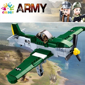 WW2 MilitaryTank Model Blocuri Avion de Vânătoare Cărămizi Jucarii Educative Pentru Copii Soldat Mini Cifre Cadouri de Craciun