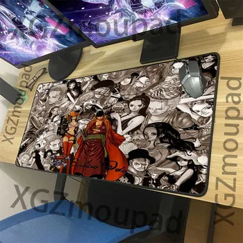 XGZ Mari Gaming Mouse Pad Negru de Blocare Marginea One Piece Anime HD Birou, Birou de Calculator Mat Cauciuc Coaster Non-alunecare 900x400/600x300