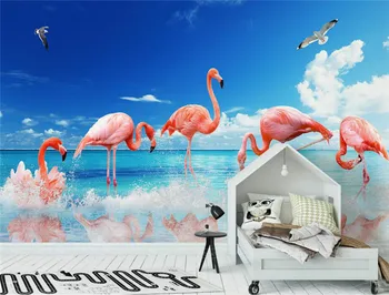 Îmbunătățire acasă Tapet 3D pentru Pereti 3d Decorative de Perete de Vinil Hârtie minimalist Modern flamingo de fundal imagini de fundal de perete