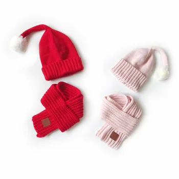 0-24 Luni Băiat Fată Tricotate Beanie Pălărie Eșarfă Set De Două Piese Cald Iarna Toddler Copii Copilul Nou-Născut Băiat Fată Pălărie Snood Set