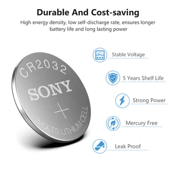 20buc Sony 3V CR2032 Lithium Baterie Buton BR2032 DL2032 ECR2032 CR 2032 Butonul Monedă de Celule de Baterii Pentru Ceas Jucarii