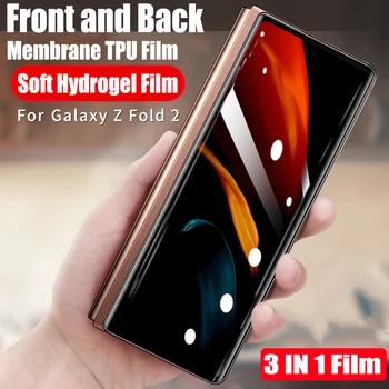 3in1 Pentru Samsung Galaxy Z Fold 2 Film Transparent Fata Spate Soft TPU Screen Protector Pentru Samsung Galaxy Ori Z Flip Nano Film