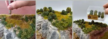5sets simulare Militare scena vegetație arbust de tren de cale ferată construcții nisip de masă peisaj copac model material diy