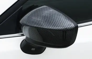 Auto oglinda retrovizoare acoperi ornamente din fibra de carbon oglindă capac pentru Mazda 3 2017 2018, accesorii auto,2 buc/set.