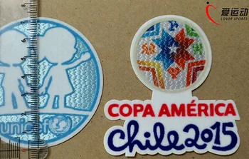 Chile la COPA AMERICA la fotbal patch set de Fier-pe Patch-uri Autentice Argentina, Brazilia, Uruguay, Chile Jucători Problema Insigne