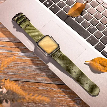 Curea panza Pentru Apple Watch SE Banda de Nailon Seria 6 44mm 40mm iWatch 5 4 Tesatura Watchbands Pentru Apple Watch 3 Curele 42mm 38mm
