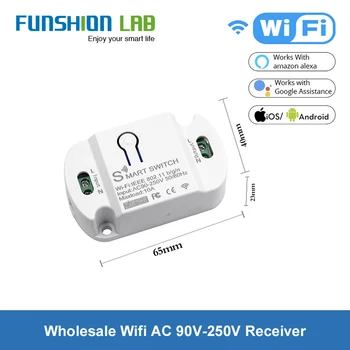 FUNSHION 433,92 MHz Receptor Wifi Telefon Mobil de la Distanță Comutator de Comandă a Releului de 110V 220V Smart Home 433 Mhz Tuya App Timer Modul