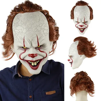 Halloween Latex 3D Masca Horror Vrăjitor Mască de Clovn Casa Bantuita Camera de Evacuare Dress Up Show Live Înfricoșător Capacul Capului de Măști de Halloween