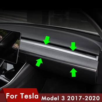 Heenvn ModelY Model3 Masina Consola centrala Ornamente Pentru Tesla Model 3 Fibră de Carbon ABS, Accesorii Pentru Tesla Model Y Trei Protecție