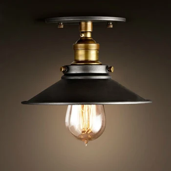 Lumini plafon de Epocă Lampă de Tavan Industriale Stil Retro Lamparas De Techo Pentru Dormitor Acasă de Iluminat E27 Lampă de Cap de prindere