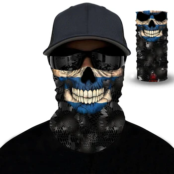 Magic 3D fără Sudură cu Fantome de Groaza de Moarte Craniu Gât mai Cald Jumătate Față de Cap Eșarfă Biciclete Batic Bandana Văl de Halloween