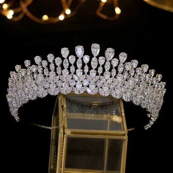 Noi Tiara crystal frizură accesorii de par de nunta coroana de bijuterii banda de susținere accesorii de nunta