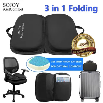 Sojoy Confort 3 In 1 Pliabil Cu Gel Perna Scaunului Recomandate Cu Memorie Spuma De Perna Scaunului Seat Pad CushionFor De Călătorie Masina Acasa
