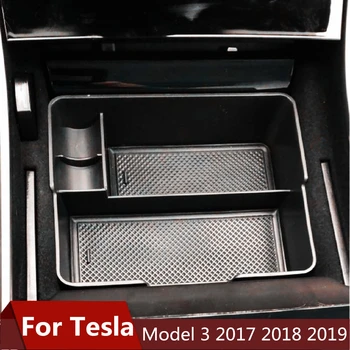Timp De 3 Tesla Model De Cotiera Cutie Depozitare Organizator Recipiente Transparente Ascunse Suport Cutie Automată, Recipient Mănușă Organizator Caz