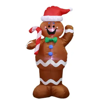 1,5 m Gonflabile de Crăciun Moș Crăciun, Om de Zăpadă Păpuși de turtă dulce Pentru Interior, în aer Liber, Curte, Grădină cu Gazon, cu Decor de Crăciun Păpușă Gonflabilă