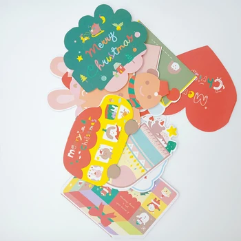 1pack/mulțime de Drăguț moș crăciun card cu plic de Hârtie de Scris Scrisoare Set Pentru Copii Cadou Elev de Școală Consumabile