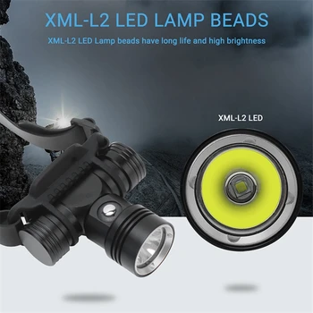 200M de Scufundări Farurilor Faruri Subacvatice XM-L2 Led Scuba cap lanterna Lanterna rezistent la apa IPX8 18650 Lampa