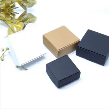50/100buc Mici de hârtie Kraft cadou cutie de ambalaj,carton kraft săpun manual cutie de bomboane,personalizate hârtie kraft cutie de cadou