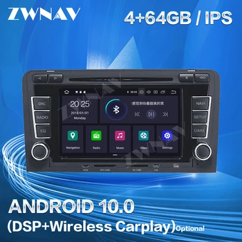 64GB DSP Carplay 2003 2004 2005 2006 2007 2008 2009 2010 2011 2012 Pentru Audi A3 S3 Android Player GPS Audio Stereo Radio Recorder