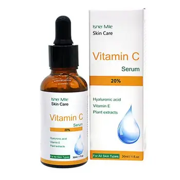 Acid hialuronic, Vitamina C, + Ser de Strălucire Pielii Moisturizng Anti-Riduri pentru ten cu Acid Hialuronic Anti Îmbătrânire 30 mL