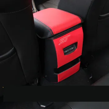 Black Red Centru de Ușă /Cotiera Capac si Spate Anti-Kick Pad Pentru Ford Focus 2016 2017 2018 AB104