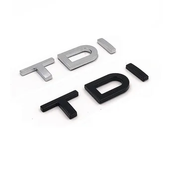 Chrome Litere Negre TDI Capac Portbagaj Aripa Insigne, Embleme Emblemă, Insignă pentru Audi A3 A4 A5 A6 A7 A8 S3 S4 R8 RSQ5 SQ5 Q5 Q3 Q7 Q8