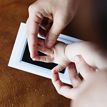 Copil nou-născut Amprenta Amprenta Kit Ink-Pad Amprenta Carduri Lemn Clipuri Cânepă Frânghie Q1FE