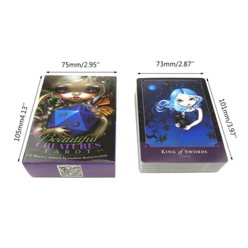 Creaturi Frumoase 80 De Cărți De Tarot Punte Oracle Englezesc Complet Tabla De Joc Distractiv Carte