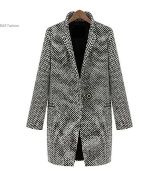 Doamnelor Femei Haina De Iarna Cald Rever Șanț Lână Cașmir Mult Parka Coat Outwear Jacket