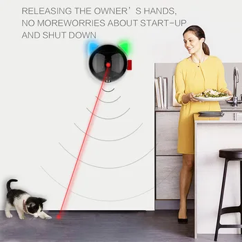 Electric Pisică Jucărie Cu Laser Inteligent Automat Câine Led-Uri Usb Lumina Mingea Cat Laser Jucărie Pentru Pisici Pet Laser Cat Teasing Dispozitiv Reîncărcabil