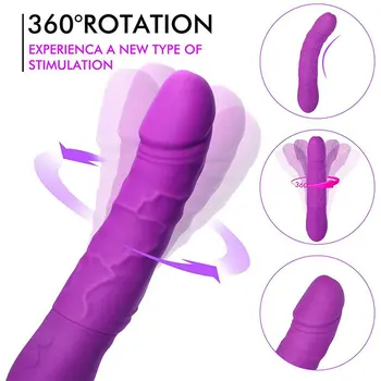 G Spot Dildo Vibrator pentru Femei-dildo Vibrator Cuplu Vagin, Clitoris Adult jucarii Sexuale Vibratoare cu 27 de Combinații de Moduri de