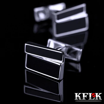 KFLK Bijuterii camasa butoni de Moda pentru barbati Brand Negru butoni bouton de sex Masculin de Înaltă Calitate, de Lux de Nunta Mirele oaspeții