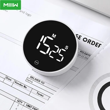 MIIIW Timer Bucătărie Magnetic Digital cu LED-uri Cronometre Numărătoarea inversă pentru Gătit Studiu Ceas cu Alarmă Cronometru Electronic Timp de Gătit Timer