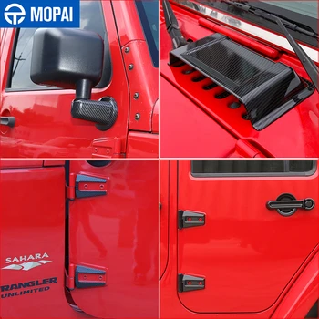 MOPAI Styling Semifabricate din Fibra de Carbon de Cereale Mașină de Decor Exterior de Acoperire pentru Jeep Wrangler JK perioada 2007-2017 Accesorii