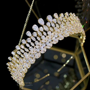 Noi Tiara crystal frizură accesorii de par de nunta coroana de bijuterii banda de susținere accesorii de nunta