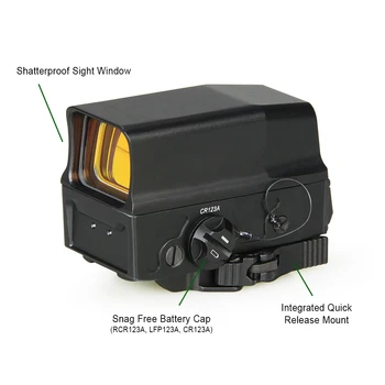 Noua Optică Vortec de Ras AMG UH1 holografic stil Red Dot Sight pentru 20mm Muntele Pușcă de Vânătoare MicroUSB Schimbare de baterie