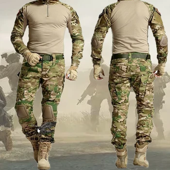 Noua Tactică de Camuflaj Uniforma Militară Haine Barbati Armata Airsoft paintball formare Îmbrăcăminte de Luptă Tricou sau Pantaloni de Marfă