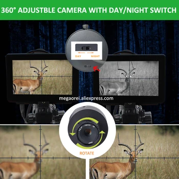 Viziune de noapte de Aplicare Pușcă aparat Foto cu Ecran LCD și LED 850nm IR LASER Infraroșu Lanterna Asistență pentru Exterior Vânătoare