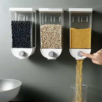 1000/1500ML Agățat de Perete Cereale integrale Alimente Container de Depozitare Bucătărie Orez cu Bobul de Fasole Borcane Sigilate fulgi de Ovăz Distribuitor Nou