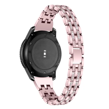 20mm 22mm Brățară din Oțel Inoxidabil Pentru Samsung Galaxy Watch 42mm 46mm Formatia Diamant Curea Pentru Gear S2 S3 Clasic Watchband