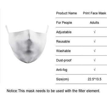 Alb Cap de Craniu Masca de Fata Moda Rose Print Măști Lavabil Gura-Mufla Reutilizabile PM2.5 Protecție, Mască De Praf În Aer Liber Amuzant